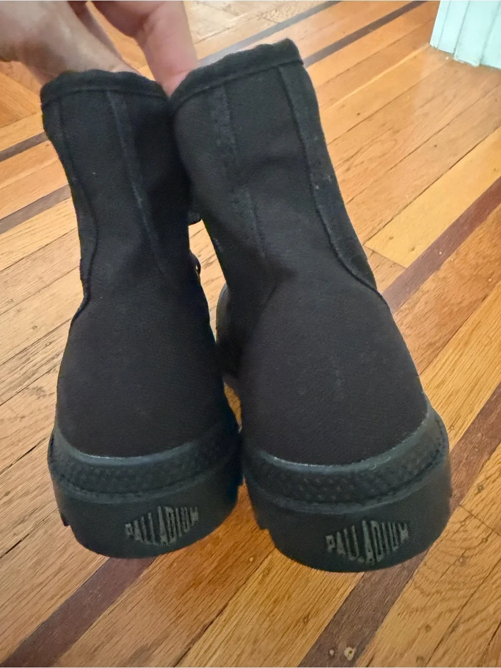 NEW Men’s Palladium PAMPA HI black canvas shoes boots 10